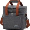 Large Double Waterproof Hot or Cold Lunch Cooler Bag With Strap