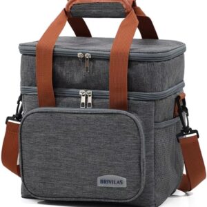 Large Double Waterproof Hot or Cold Lunch Cooler Bag With Strap