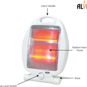 ALVA Electric Quartz Heater 800W | 2 Bars | 12 Month Warranty