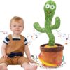 Ava's Toys Dancing Cactus Toy - Talking Cactus Toy for Boys and Girls - Singing Cactus Toy Repeat What You Say - Singing, Dacing, Voice Recording Plush Learning Toys